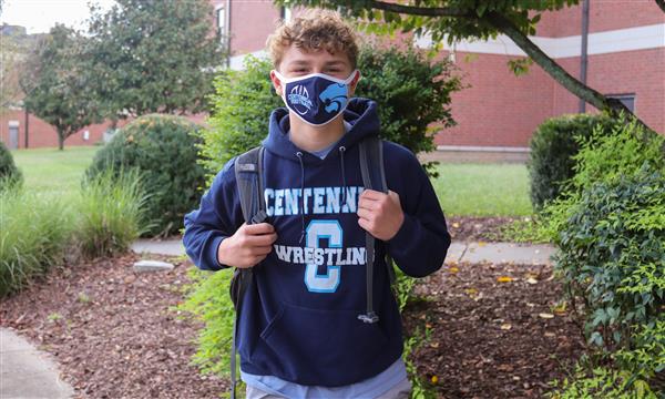 student smiles on first day of school
